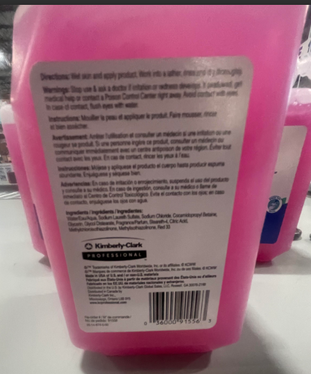 KIMBERLY-CLARK KIMCARE SKIN CLEANSER REFILL FLORAL LOTION - 1L - PINK - Brand New