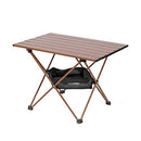 ALPCOUR PORTABLE CAMPING TABLE – SIDE TABLE IN A BAG - MEDIUM - COFFEE - Like New
