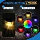 MITOPDEAL 6 PACK LED SOLAR DECK LIGHTS WATERPROOF WARM WHITE/COLOR CHANGING - Like New