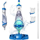LANCHEZ CORDLESS HANDHELD POOL VACUUM TELESCOPIC POLE PCT403T-1.5SL-BLUE - BLUE - Like New