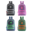 24-Pack 19" Basic Backpacks for Kids - Bookbags, 4 Colors - Brand New