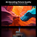 HAPPRUN 2000 ANSI OUTDOOR PROJECTOR GOOGLE TV 4K DECODING HAPPRUN-K7 - GRAY - Like New