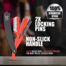 Black Widow Professional Barber Straight Edge Razor Stainless Steel Shavette - Brand New