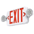 SASELUX Red Led Exit Sign Emergency Light Combo Adjustable Two Head - B08RX25QJT - Brand New