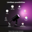 PHILIPS HUE LILY OUTDOOR SMART LED SPOTLIGHT - LOW VOLTAGE LIGHTING - BLACK - Like New
