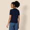 AMAZON ESSENTIALS WOMEN'S REGULAR-FIT SHORT SLEEVE PULLOVER SWEATER NAVY M - Like New