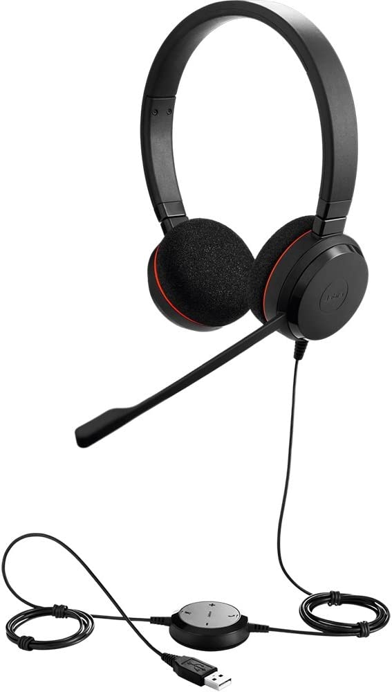 Jabra Evolve 20 Stereo UC Headset 100-55900000-02 - Black - Brand New