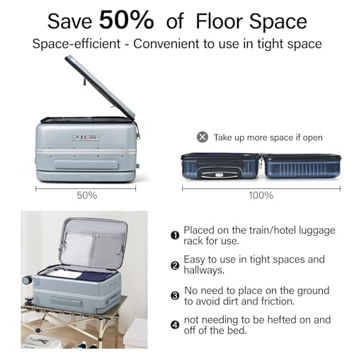 HANKE 24" LUGGAGE SPINNER WHEELS HARD SHELL SUITCASES H9876 - GRAY - Like New