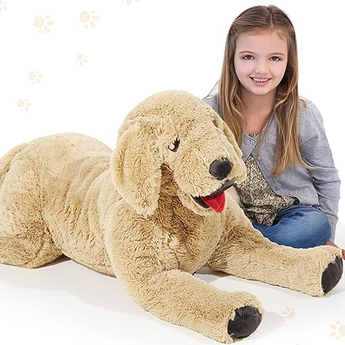 Dog Plush Stuffed Animals Plush47.2 Inch Soft Cuddly Golden Retriever Stuffed - Like New