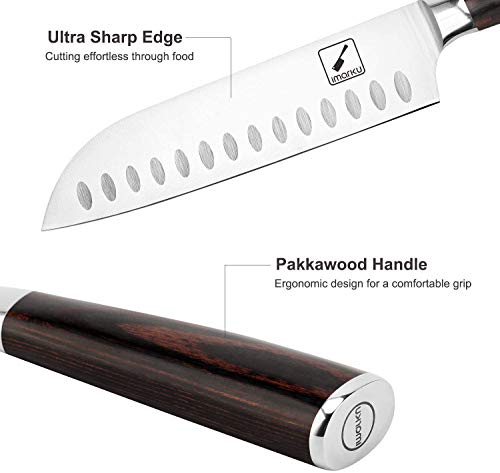 imarku Chef Knife 7 Inch Kitchen Knife Ultra Sharp Santoku Knife - Like New
