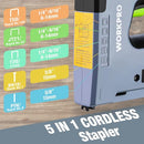 WORKPRO 5 IN 1 STAPLE GUN - GRAY - Like New
