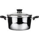 VITREX METALLIC 7.8-INCH STOCKPOT WITH LID PORCELAIN ON STEEL - BLACK - Brand New