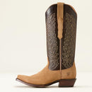 ARIAT WOMEN'S ARENA DIRT WESTERN BOOT TAN ROUGHOUT/TOFFEE CRUNCH - SIZE 9.5 - Like New
