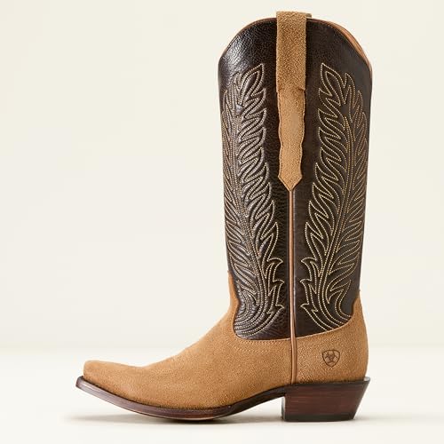 ARIAT WOMEN'S YELLOWSTONE ARENA DIRT WESTERN BOOT - SIZE 9.5 - TAN ROUGHOUT/TAN - Brand New
