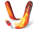 JONTOUR RECHARGEABLE HEATED INSOLES  UP TO 7 HOURS FOOT WARMER REMOTE - ORANGE - Like New