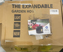 GENERIC EXPANDABLE GARDEN HOSE WITH WALL HOOK, 100FT - BLACK/GRAY - Like New