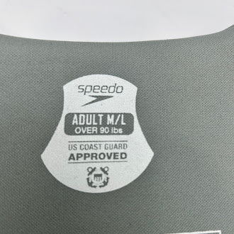 SPEEDO ADULT LIFE VEST - SIZE: M/L - BLACK/LIME - Like New
