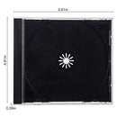 Maxtek 10.4 mm Standard Single Clear CD Jewel Case, 100 Pack - Black Tray - Brand New