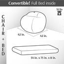 CordaRoy's Chenille Bean Bag Chair Convertible Chair Folds from Bead Bag Lounger - Brand New