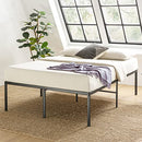 BEST PRICE MATTRESS QUEEN METAL WOOD BLACK 18 INCH BED FRAME - BLACK - Like New