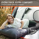 TOBTOS Inflatable Camping Sleeping Pad with Pillow, Thick 6 Inch Ultralight - Brand New
