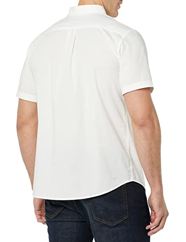 AMAZON ESSENTIALS MEN'S SLIM POPLIN SHIRT - MEDIUM - WHITE - Brand New
