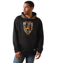 10044685 ARIAT MEN'S HOODED SWEATSHIRT SIZE MEN M RATTLERS HEAD BLACK - Brand New