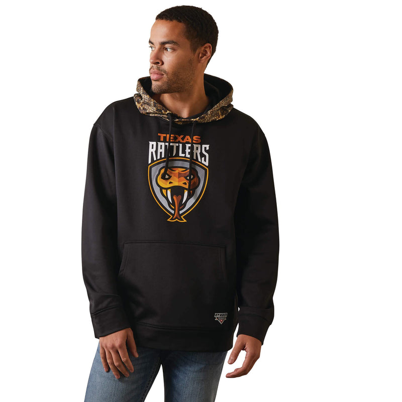 10044685 ARIAT MEN'S HOODED SWEATSHIRT SIZE MEN M RATTLERS HEAD BLACK - Brand New