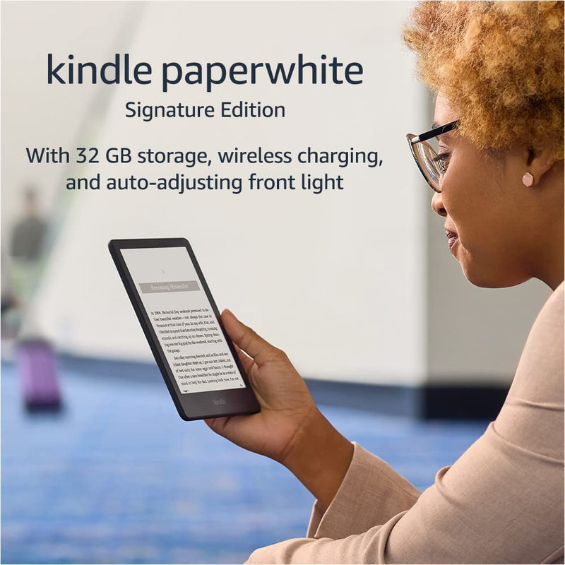 Kindle Paperwhite Signature Edition 32GB 6.8" Without Lockscreen Ads – BLACK Like New