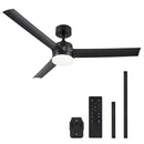 VONLUCE Ceiling Fan Lights 52" Fan Remote 6 Speed DC Motor CFN-1312 - BLACK - Like New