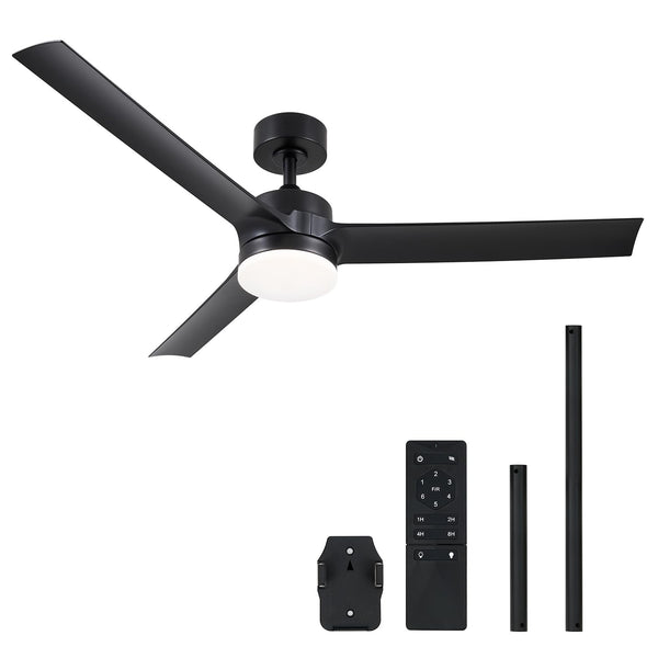 VONLUCE Ceiling Fan Lights 52" Fan Remote 6 Speed DC Motor CFN-1312 - BLACK - Like New