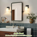Set of 2 Wall Sconces for Bathroom, Modern Vanity Light Fixtures Black/White - Like New