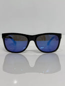 MAUI JIM MJ 736-02 CA BLACK FRAME UNISEX ACETATE BLUE POLARIZED LENSES 57MM - Like New