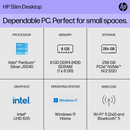 HP SLIM DESKTOP Pentium Silver J5040 8 256GB SSD S01-AF2023W - Black Like New
