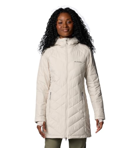 Columbia Women's Heavenly Long Hooded Jacket Dark Stone Women's XL - Brand New