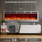 TURBRO 60 IN SMART WI-FI INFRARED ELECTRIC FIREPLACE - SILVER - Like New