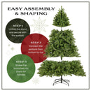 NATIONAL TREE COMPANY 7.5 FT. PRE-LIT CHRISTMAS CRYSTAL PINE - SILVER METALLIC - Like New