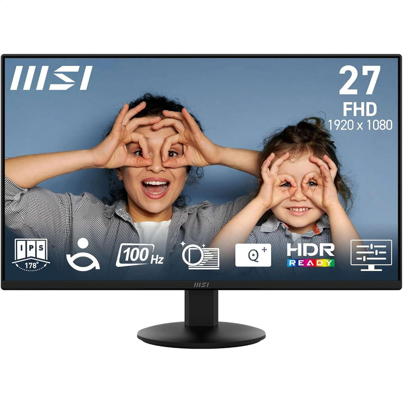 MSI PRO MP272L 27-INCH FHD OFFICE MONITOR, IPS PANEL, 100HZ REFRESH RATE - BLACK - Like New