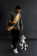 NOAH & PAW DOG SLING CARRIER FOR SMALL DOGS 5-18LB - BEIGE - Like New
