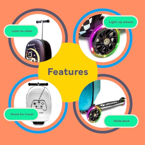 Lascoota Scooter Suitcase - 17.3" x 12.4" x 8.7" - Foldable 2-in-1 Design - Like New