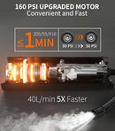 BBD CAR TIRE INFLATOR PORTABLE AIR COMPRESSOR, 0.8 MIN FULL INFLATION 160PSI - Brand New