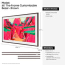 Samsung 65” The Frame Customizable Bezel VG-SCFF65BWBZA, Modern Brown - Like New