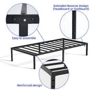 zizin Twin Size Bed Frame 14 Inch Metal Platform No BoxSpring Needed B07GX9VKQ9 - Brand New