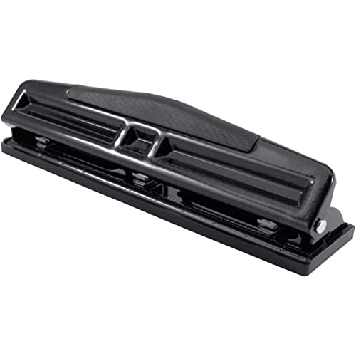 OFFICE DEPOT 3-HOLE ADJUSTABLE PUNCH - black - Like New