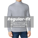 GALAXY BY HARVIC MEN'S LONG SLEEVE TURTLE NECK T-SHIRT - SIZE: L - HEATHER GRAY - Brand New