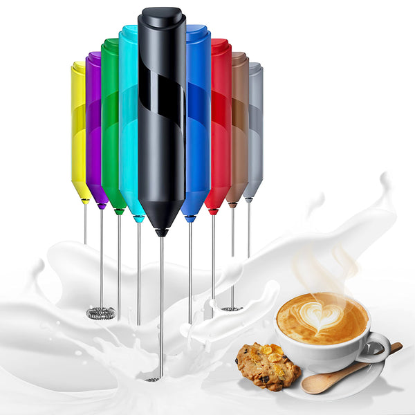 YSSOA ELECTRIC MILK FROTHER BATTERY AUTOMATIC FOAM WHISK MIXER - BLACK - Like New