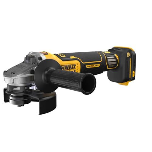 DEWALT 20V MAX XR BRUSHLESS 4-1/2-5 VARIABLE SPEED PADDLE GRINDER ONLY - YELLOW - Like New