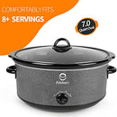 Ateken Slow Cooker 7 Quart Oval Crock Manual Portable Dishwasher Safe B08J3TM3D8 - Brand New