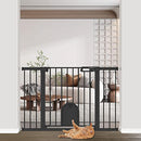 Baby Gate with Cat Door 30" to 48" Wide Black Walk Through Small Pet Gate Guide - Brand New