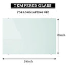 DEVELOP Frameless Magnetic Glass Whiteboard, 24 x 18 x 4mm - White - Brand New